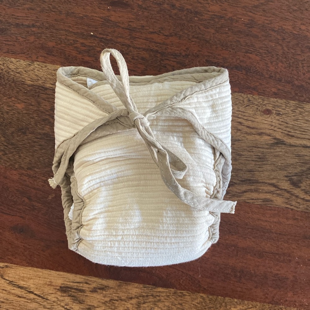Sumo Baby Cloth Diaper Size Small (2-5 kg) with one UFO insert in Brown Trim